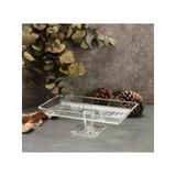 Esonez 950008 Madlen Ayaklı Dikdörtgen Cam Servis Tabağı 17,5 X 28,8 X 21,1 Cm