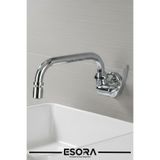 ESORA Duvardan Tek Su Girişli Oynar Başlıklı Lavabo Musluğu Bataryası