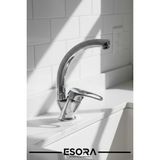 Esora Premium Kalite Mix Kuğu Mutfak Evye Bataryası Seti Krom Malzeme ile Tezgah Montajı
