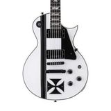 ESP LTD LIRONCROSSSW James Hetfield Iron Cross Snow White Elektro Gitar | EMG JH "HET" Set Aktif Manyetikler, Maun Gövde