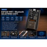 ESP32-D WiFi Bluetooth Geliştirme Kartı DevKitC V4 (38 Pin, Siyah PCB, USB Kablo Dahil)