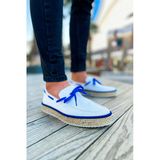 Espadril Erkek Günlük Ayakkabı Beyaz Saks Mavi