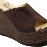 Espadrilles Flash Velour Gri Süet Deri 10 cm Hasır Tabanlı Dolgu Topuklu Kadın Ayakkabı
