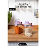 Espas Home 2 Adet Contalı Sızdırmaz Erzak Saklama Kabı / 1100 ml / Pembe