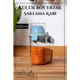 Espas Home Contalı Sızdırmaz Erzak Saklama Kabı / 1100 ml / Mavi - TEKLİ