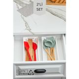 Espas Home espashome 2'Li Set Kaşıklık Ve Kepçelik Çekmece Içi Düzenleyici / Beyaz