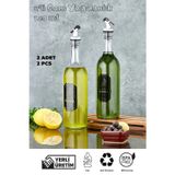 Espas Home espashome Cam Yağdanlık, Zeytinyağı Sıvı Yağ Şişesi 750 ml - 2 Adet
