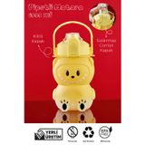 Espas Home espashome Labubu Suluk - 1000 ml Taşınabilir Kulplu, Pipetli, BPA’sız, Kilitli ve Sızdırmaz Kapak - Sarı