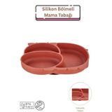 Espas Home espashome Silikon Bölmeli Mama Tabağı - Kiremit Rengi