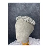 ESPEREST Taş Detaylı Zirkon Gelin Tacı Bridal Düğün Saç Aksesuarı Modern Tasarım