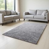 Espical Home Welsoft Kumaştan Lastikli Halı Örtüsü Modern Tema Gri Renk Yıkanabilir Pamuk Polyester Malzeme - 170 x 250 cm