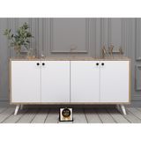 Espino Konsol,tv Ünitesi,dekoratif DOLAP,VITRIN,%100 Mdf,kolay Kurulum - 160 - Ceviz - Beyaz