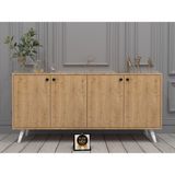 Espino Konsol,tv Ünitesi,dekoratif DOLAP,VITRIN,%100 Mdf,kolay Kurulum - 160 - Ceviz
