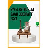 Esplendor Ahşap Kum Saati – Vintage Tasarımlı Masa Dekoru - 02-Sarı - Standart