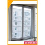 Esplendor Kesilebilir Pencere Sinekliği 100X150 cm Çift Taraflı Bant Hediyeli Tül - Ahşap - Bej - Siyah - Standart