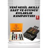 Esplendor Powerbank Kulaklık ve 7 Kordonlu Akıllı Saat Çoklu Şarj Girişi Bluetooth Bağl - URN3804-2325 - Çok Renkli
