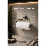 Espoo Design Havluluk Peçetelik Askısı Banyo Mutfak Düzenleyicisi Kağıt Rulo Havlu Askılığı Pratik Siyah Rulo