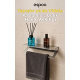 Espoo Design Paslanmaz Çelik Yapışkanlı Raflı Banyo Havlu Tutacağı Havlu Askısı Mutfak Banyo Raflı Kağıt Havluluk