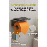 Espoo Design Telefon Raflı Paslanmaz Çelik Banyo Tuvalet Kağıtlığı Wc Kağıtlık Tuvalet Kağıdı Tutucu Askılığı