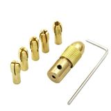 EsportsMJJ 7 adet/takım 2.35/3.17/4.05/5.05mm pirinç Collet Mini matkap aynaları elektrik motoru mili matkap ucu aracı matkap Chuck adaptörü-4.05mm