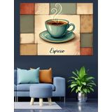 Espresso Kahve Fincanı Dekoratif Kanvas - Mdf Ahşap Tablo