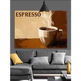 Espresso Kahve Fincanı Sanatı Dekoratif Kanvas - Mdf Ahşap Tablo