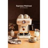 Espresso Latte Cappuccino Kahve Makinesi Süt Köpürtücülü 20bar Basınçlı 1,2lt Em-01 Ristretto