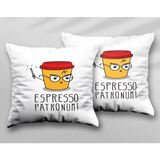 Espresso Patronum Iki Adet Iki Tarafı Baskılı Yıkanabilir Yastık Kırlent Kılıfı - Krem - 43x43