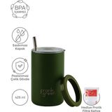 Espressolab Frank Green Yeşil Pipetli Çelik Termos 425 ml NO:128 - 450 ml