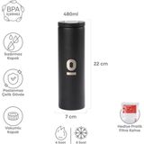 Espressolab Paslanmaz Çelik Siyah Termos 480ml No:50
