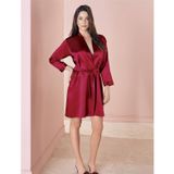 Espuar Bride Saten Sabahlık, s, ES900, BORDO, kadın