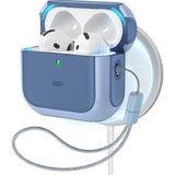 ESR Airpods 4 Uyumlu, Halolock Orbit Hybrid Magsafe Kılıf, Mavi