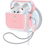 ESR Airpods 4 Uyumlu, Halolock Orbit Hybrid Magsafe Kılıf, Pembe