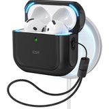 ESR Airpods 4 Uyumlu, Halolock Orbit Hybrid Magsafe Kılıf, Siyah