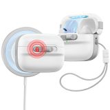 ESR AirPods Pro 2./1. nesil kılıf (2023/2022/2019), MagSafe Ready, manyetik kapak kilidi (USB-C/Lightning kablosu), taşıma kayışlı düşmeye karşı koruma, Pulse serisi, beyaz