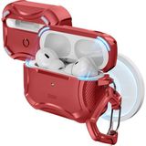 ESR AirPods Pro / Pro 2 Kılıf - Cyber Armor Tough HaloLock MagSafe Kırmızı