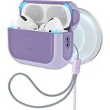 Esr Airpods Pro/Pro 2 Halolock Magsafe Orbit Hybrid Case Kulaklık Kılıfı - Mor