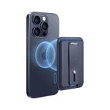 Esr Apple Uyumlu iPhone Magsafe Cüzdan Halolock Magsafe Parmak Halkalı Mavi Dark Blue