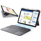 ESR iPad Air 11 inç (M3/M2) ve 5./4. Gen Flex klavyeli kılıf, ultra hafif manyetik çıkarılabilir klavye, yazma ve görüntüleme modlu, büyük hassasiyetli trackpad, koyu gri