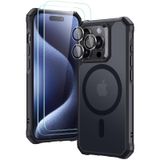 ESR iPhone 15 Pro Kılıf, MagSafe ile Uyumlu, Askeri Sınıf Koruma, Darbeye Dayanıklı Hava Koruma Köşeleri, Sararmaya Dayanıklı Akrilik Arka, iPhone 15 Pro için Telefon Kılıfı, Buzlu Siyah