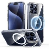 ESR iPhone 15 Pro Max Kılıf, MagSafe ile Uyumlu, Askeri Sınıf Koruyucu Kılıf, Dahili Stash Stand Telefon Kılıfı, Çizilmeye Dayanıklı Arka Kapak, Klasik Seri, Şeffaf