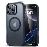 ESR iPhone 16 Pro için Kılıf, MagSafe ile Uyumlu, Askeri Sınıfta Koruma, Sararmaz, Çizilmeye Dayanıklı Sırt, Manyetik Telefon Kılıfı, Mat Siyah