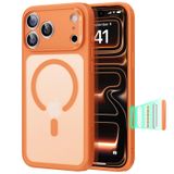 ESR iPhone 17 Pro Kılıf, Kamera Kontrolü, MagSafe ile Uyumlu, Darbeye Dayanıklı Askeri Sınıf Koruma, iPhone 17 Pro için Manyetik Telefon Kılıfı, Klasik Hibrit Kılıf, Buzlu Turuncu