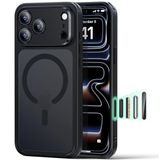 ESR iPhone 17 Pro Max Kılıf, Kamera Kontrol Kapağı, MagSafe ile Uyumlu, Darbeye Dayanıklı Askeri Sınıf Koruma, iPhone 17 Pro Max için Manyetik Telefon Kılıfı, Klasik Hibrit Kılıf, Buzlu Siyah