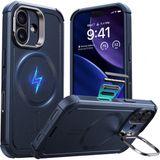 Esr iPhone 17 Uyumlu Cyber Tough Manyetik Kılıf (Kamera Kontrol Özellikli, Stantlı) - Lacivert