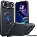 Esr iPhone Air Uyumlu Cyber Tough Manyetik Kılıf (Kamera Kontrol Özellikli, Stantlı) - Siyah