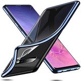 ESR Samsung Galaxy S10 ile Uyumlu Temel Taç Kılıfı, Samsung Galaxy S10 2019 ile Uyumlu Şeffaf İnce Yumuşak TPU Kapak Kılıfı, Mavi Çerçeve