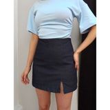 Esra Helvacı Denim Mini Şortlu Etek - Lacivert