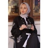 ESRA KEKÜLLÜOĞLU Kadın Nakışlı Sümbül Takım-Siyah