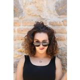 Esrada 2021 06 46-20-140 11147 Yuvarlak Siyah Çerçeve Füme Cam Unisex Güneş Gözlüğü